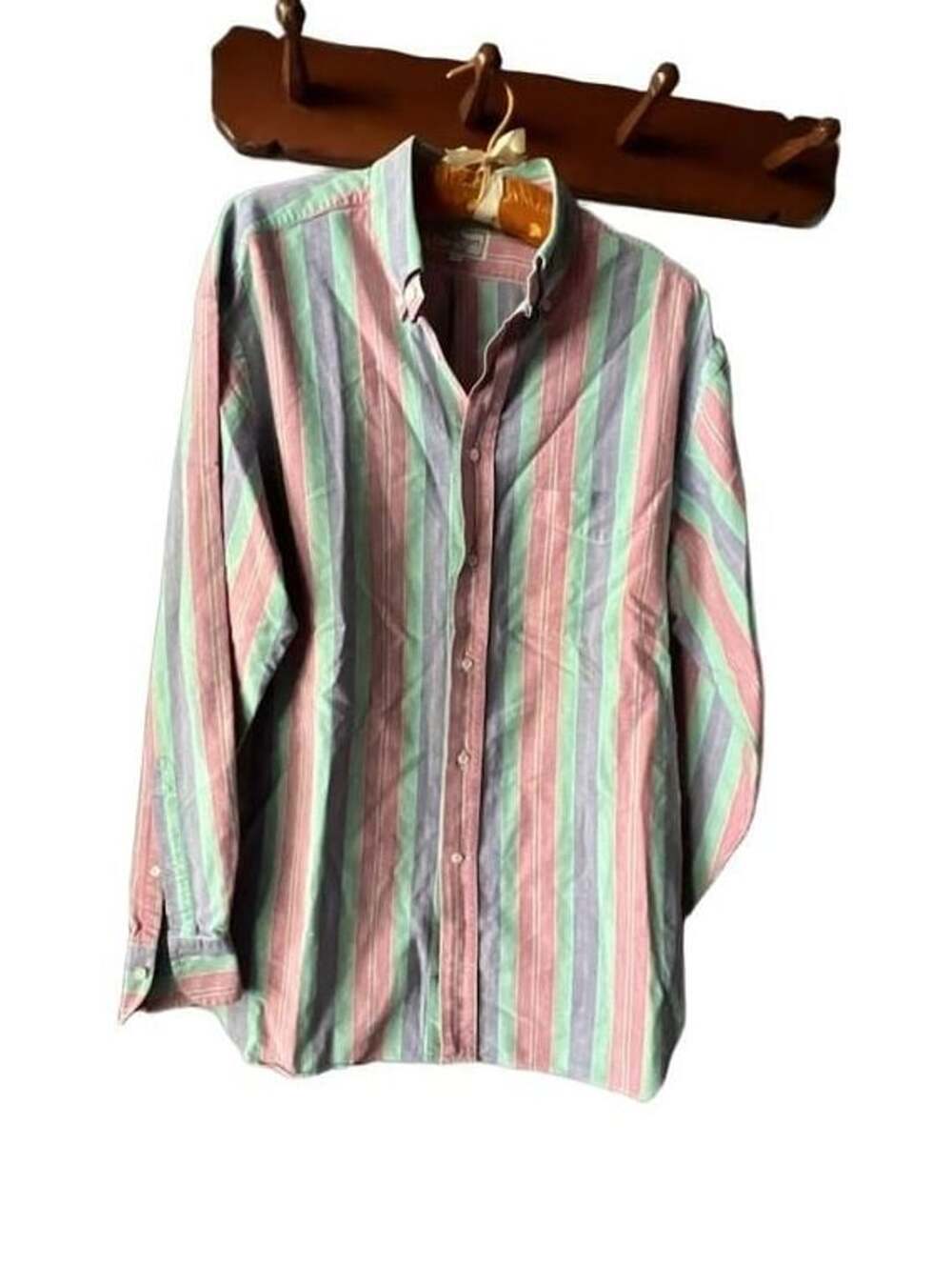 Paul Stuart Button Down Shirt Size L Multicolor Striped
